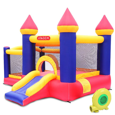 Kids Inflatable Bouncer House Jumper Castle with 350W Air Blower 