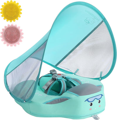 Baby Pool Float with Canopy No Flip over Baby Swimming Float