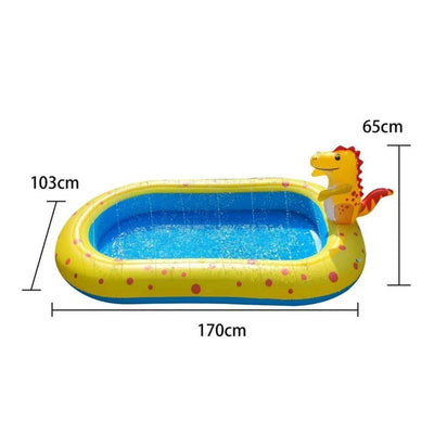 Children Swimming Pool Summer Beach Inflatable Spray Pool Kids Outdoor Dinosaur Sprinkler Game Toy Backyard Fun Water Toys Gift